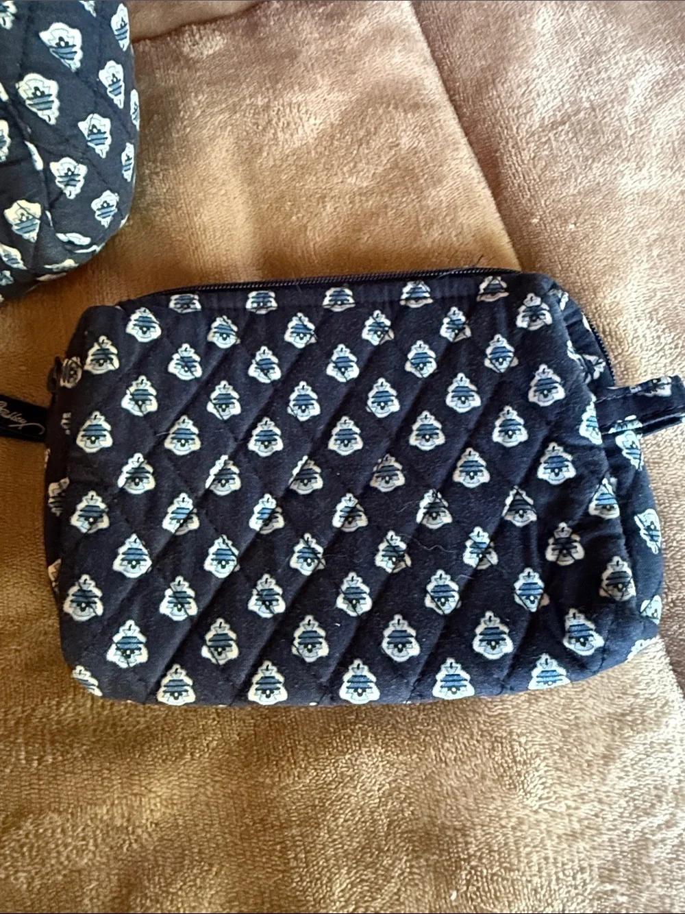 Vera Bradley Nantucket Navy Quilted Backpack with Blue Accent Pouch - Picture 4 of 12